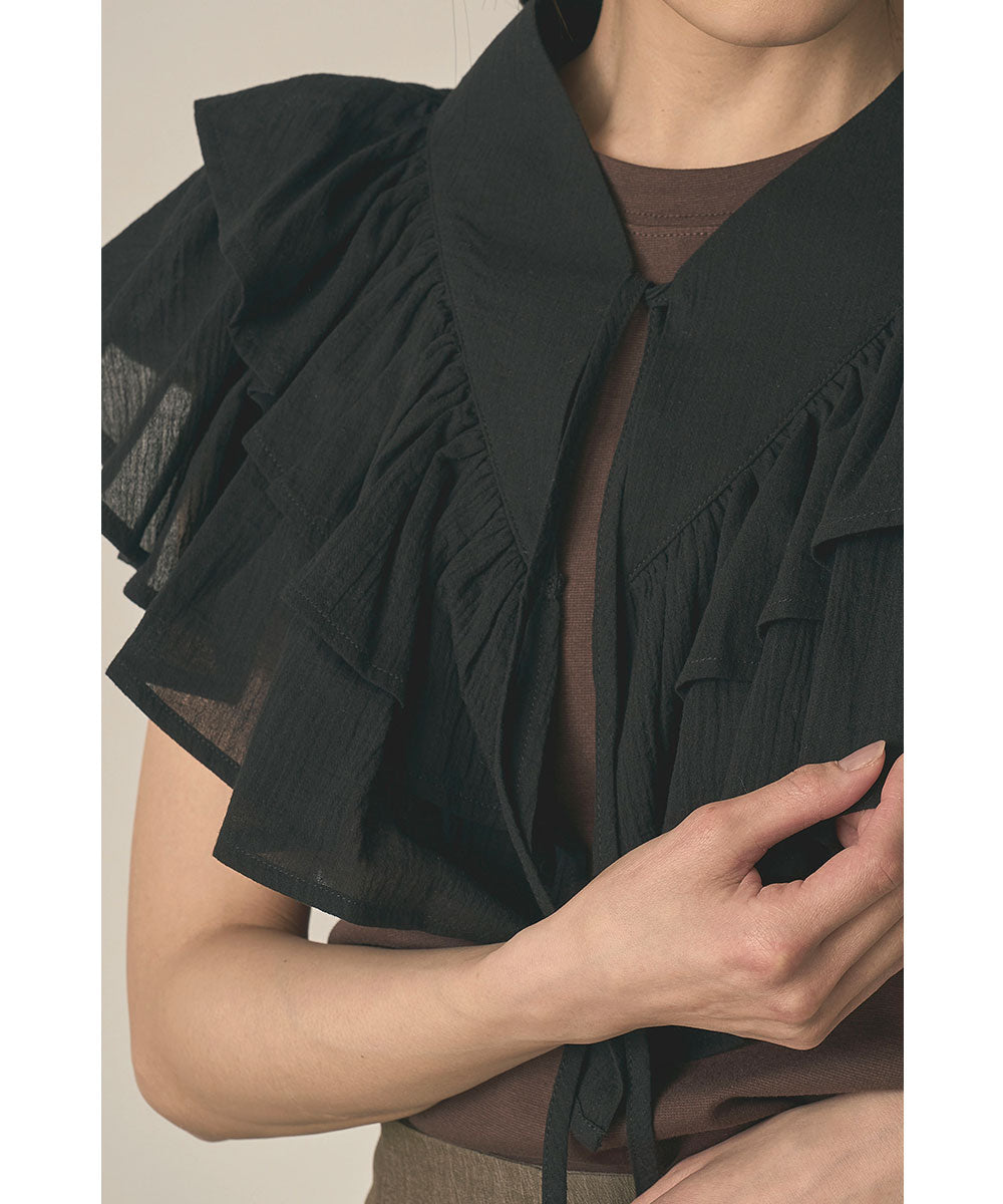 DOUBLE RUFFLE COLLAR