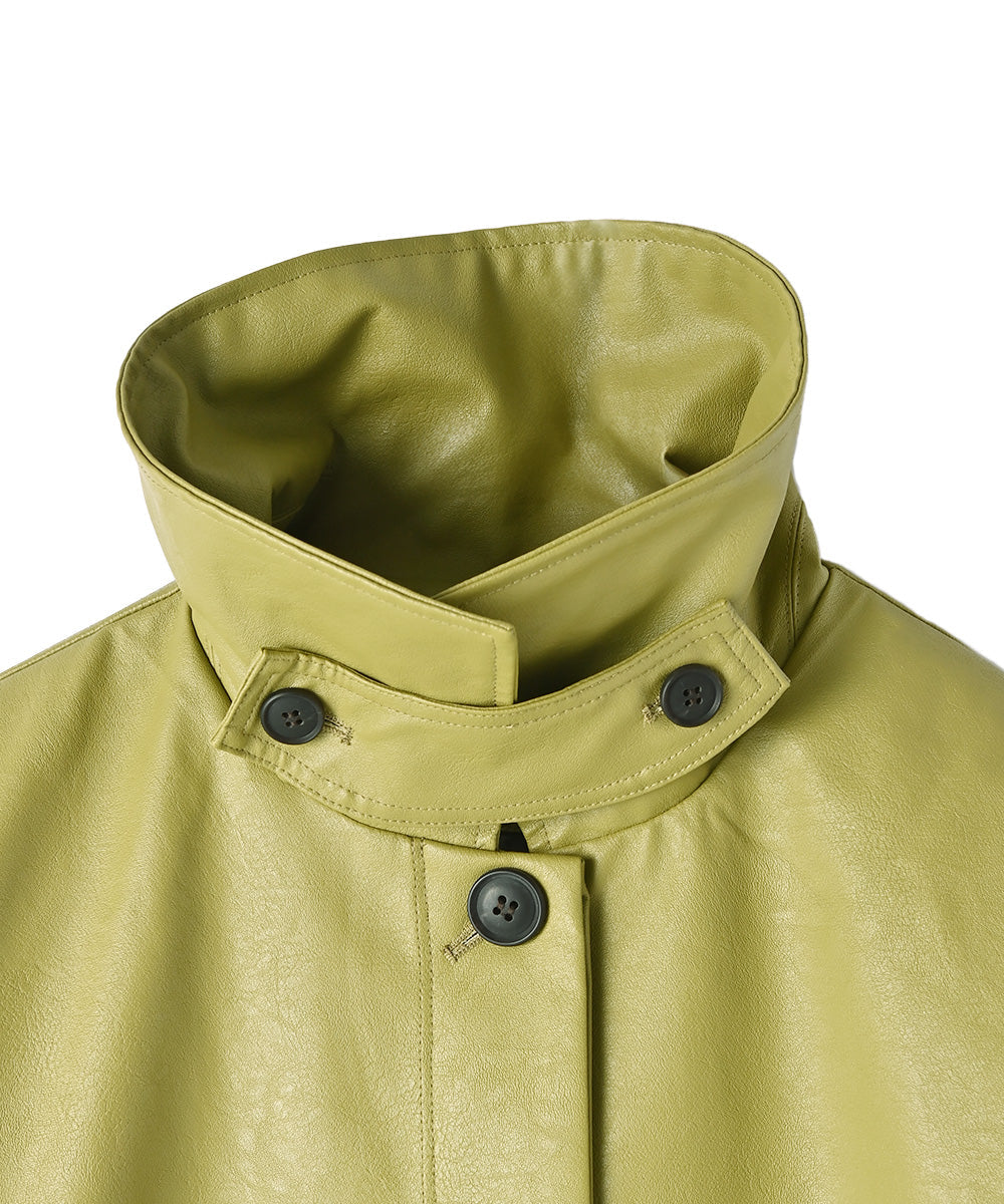FAKE LEATHER OVER JACKET