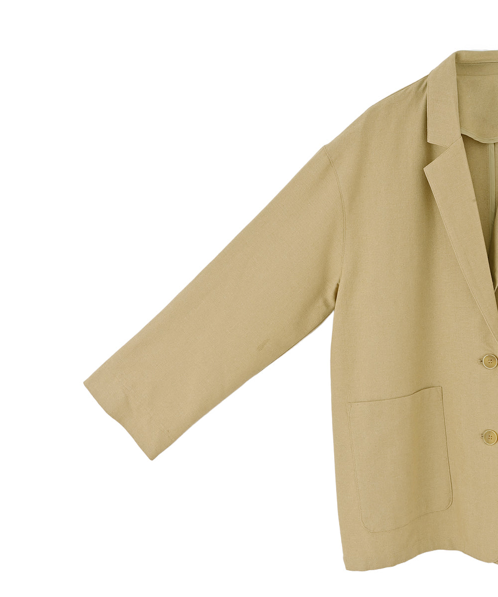 LINEN BLEND OVER JACKET