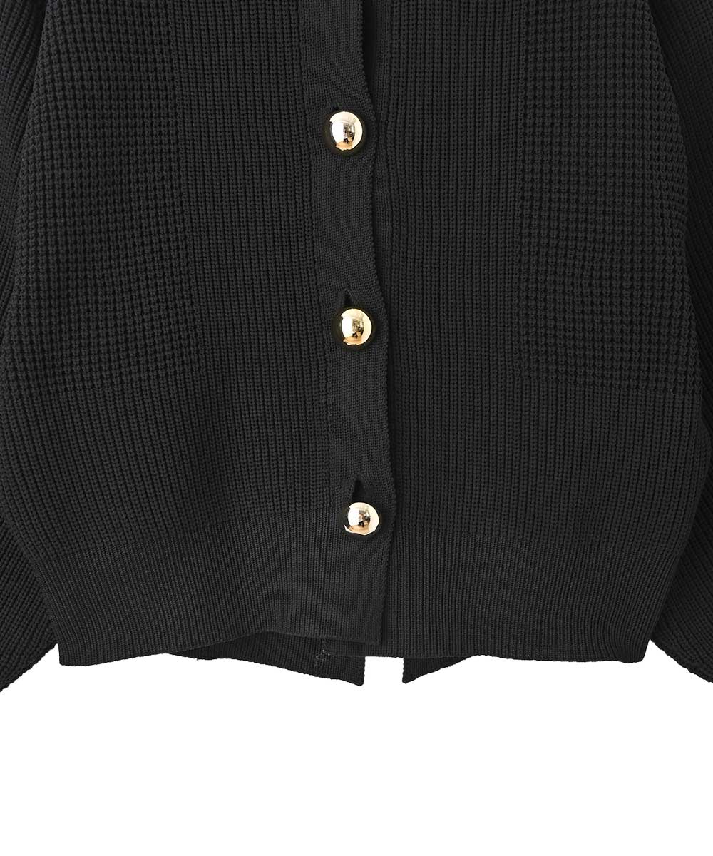 GOLD BUTTON KNIT JACKET