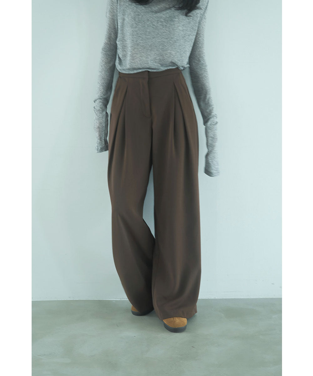 KKfashionさんコラボ】BELT SET TUCK PANTS