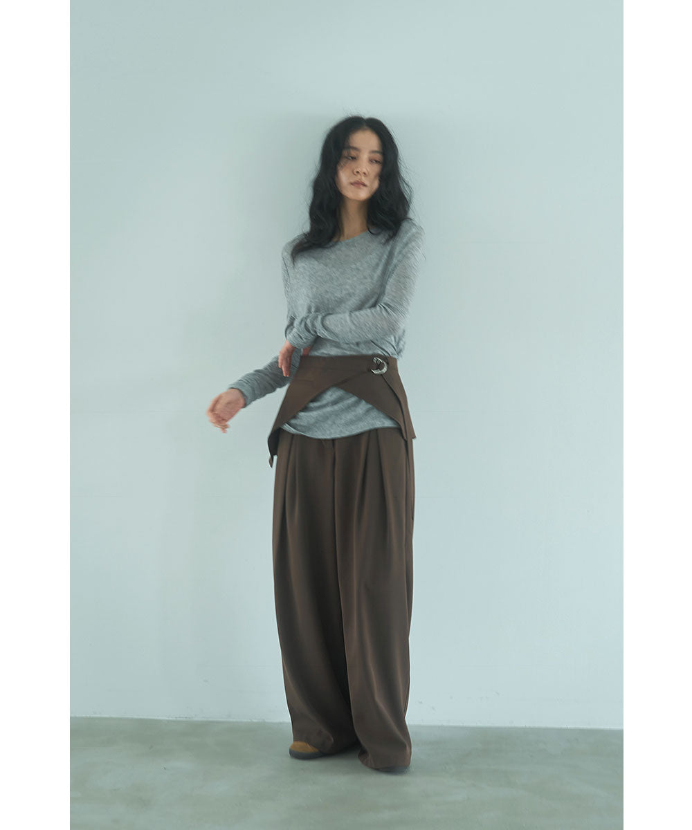 KKfashionさんコラボ】BELT SET TUCK PANTS