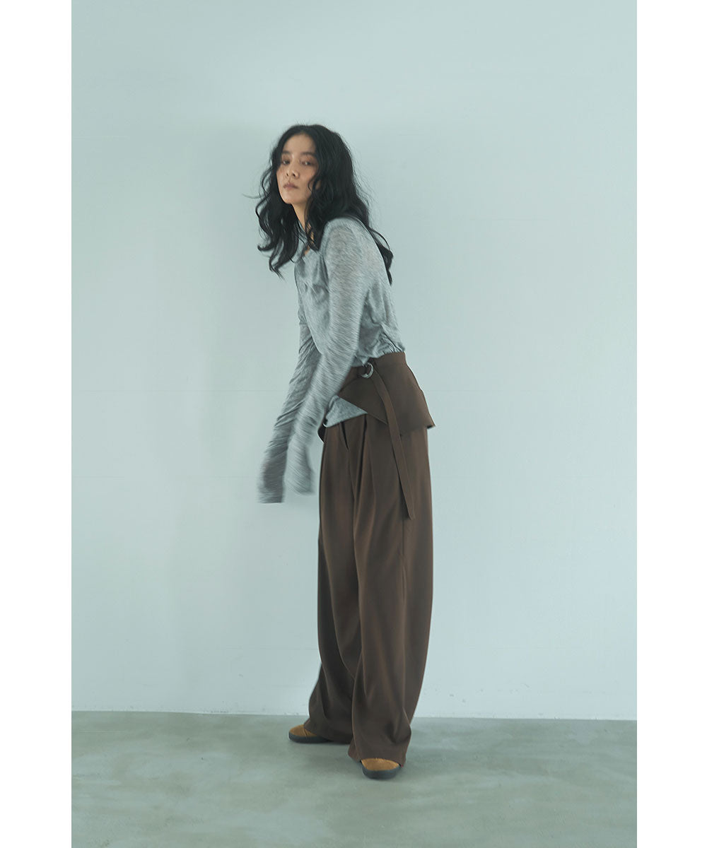 KKfashionさんコラボ】BELT SET TUCK PANTS