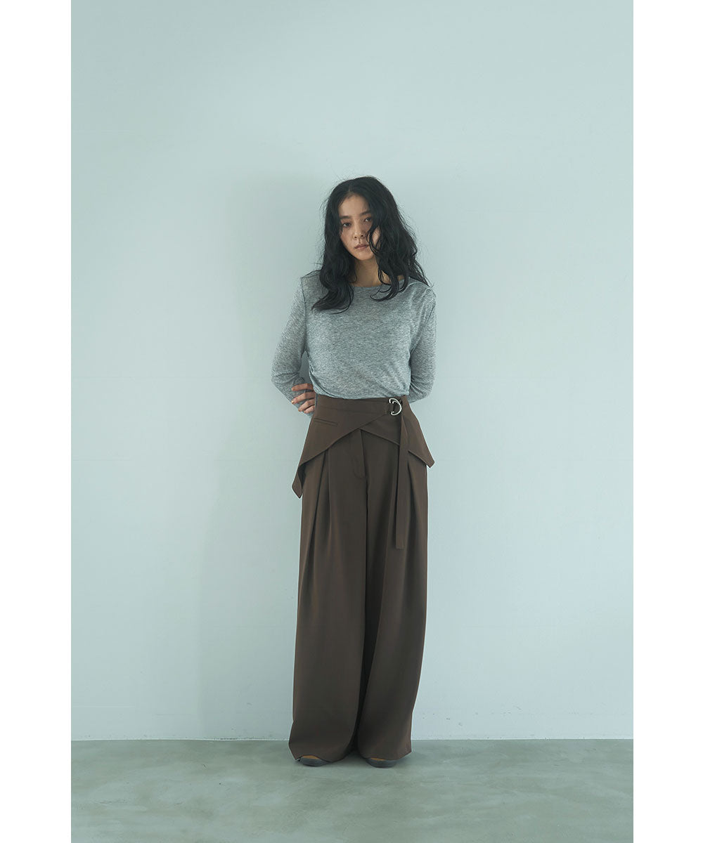 KKfashionさんコラボ】BELT SET TUCK PANTS