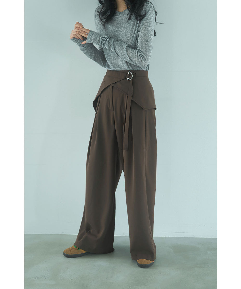KKfashionさんコラボ】BELT SET TUCK PANTS
