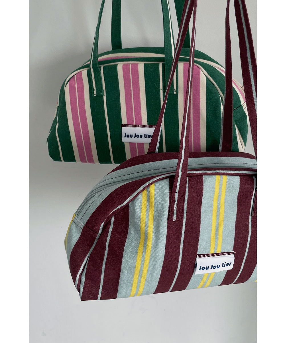 STRIPE BOSTON BAG