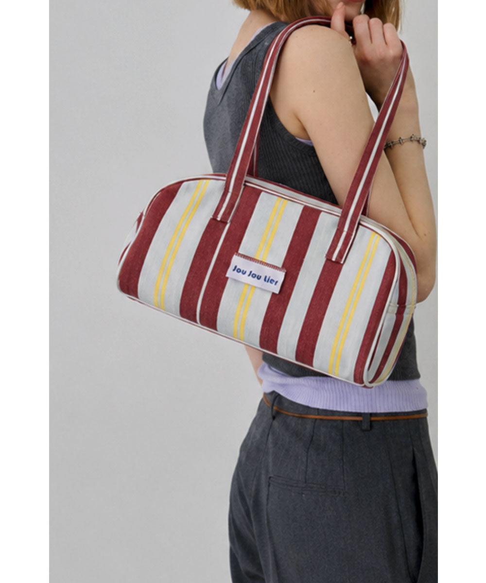 STRIPE BOSTON BAG