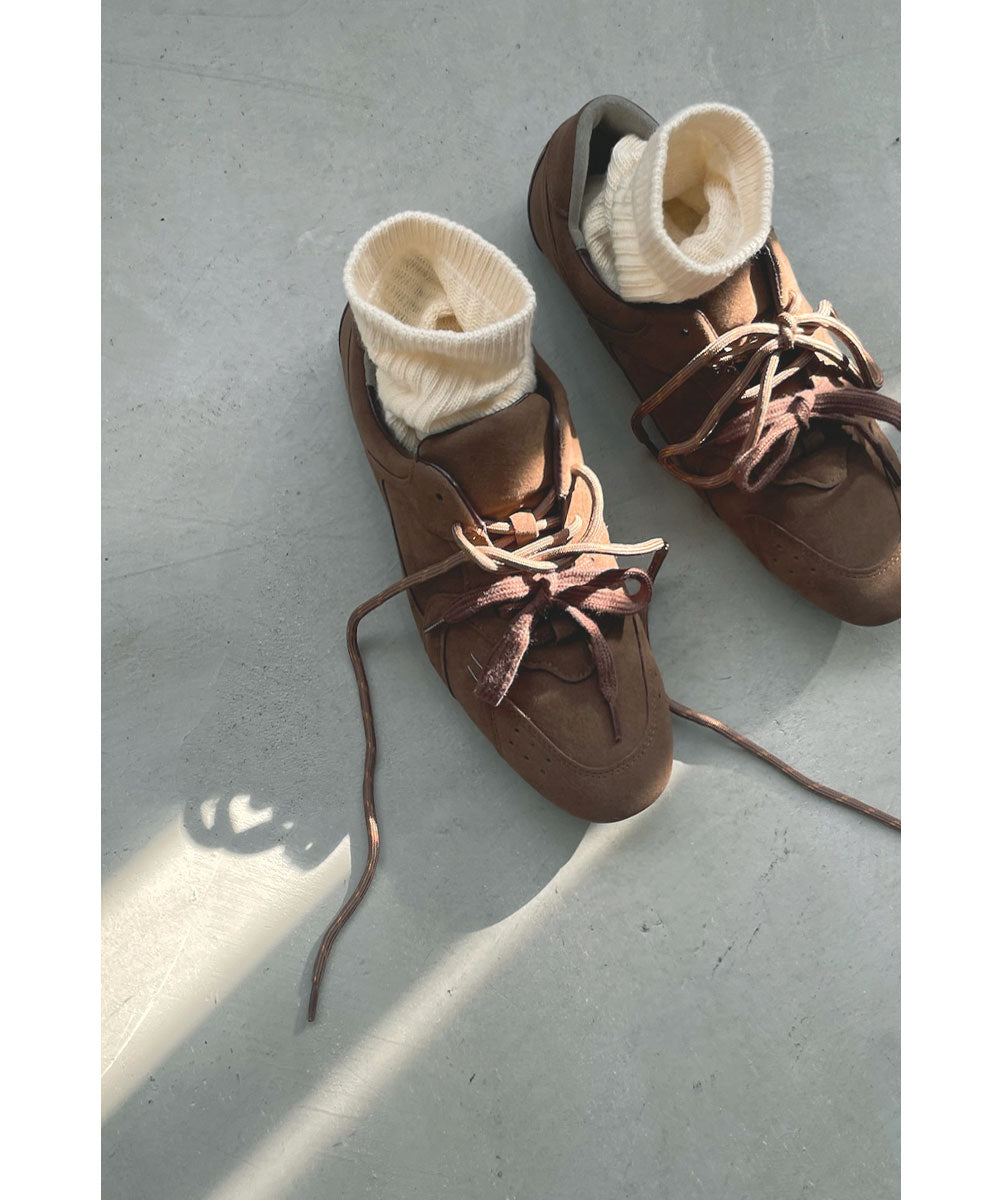 DUAL LACE SUEDE SNEAKERS