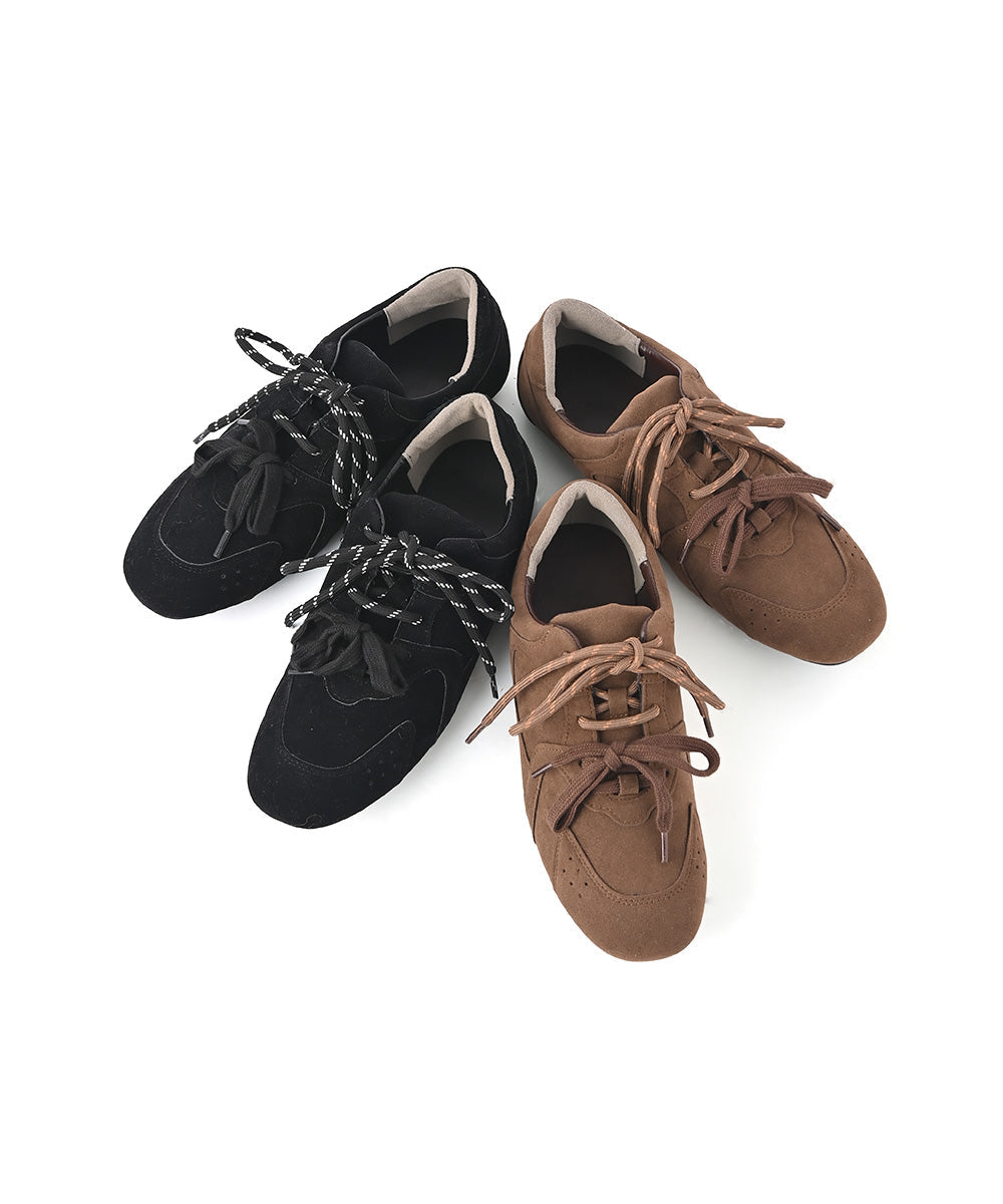 DUAL LACE SUEDE SNEAKERS