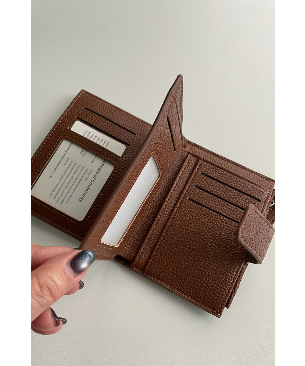 FAUX LEATHER FOLD WALLET