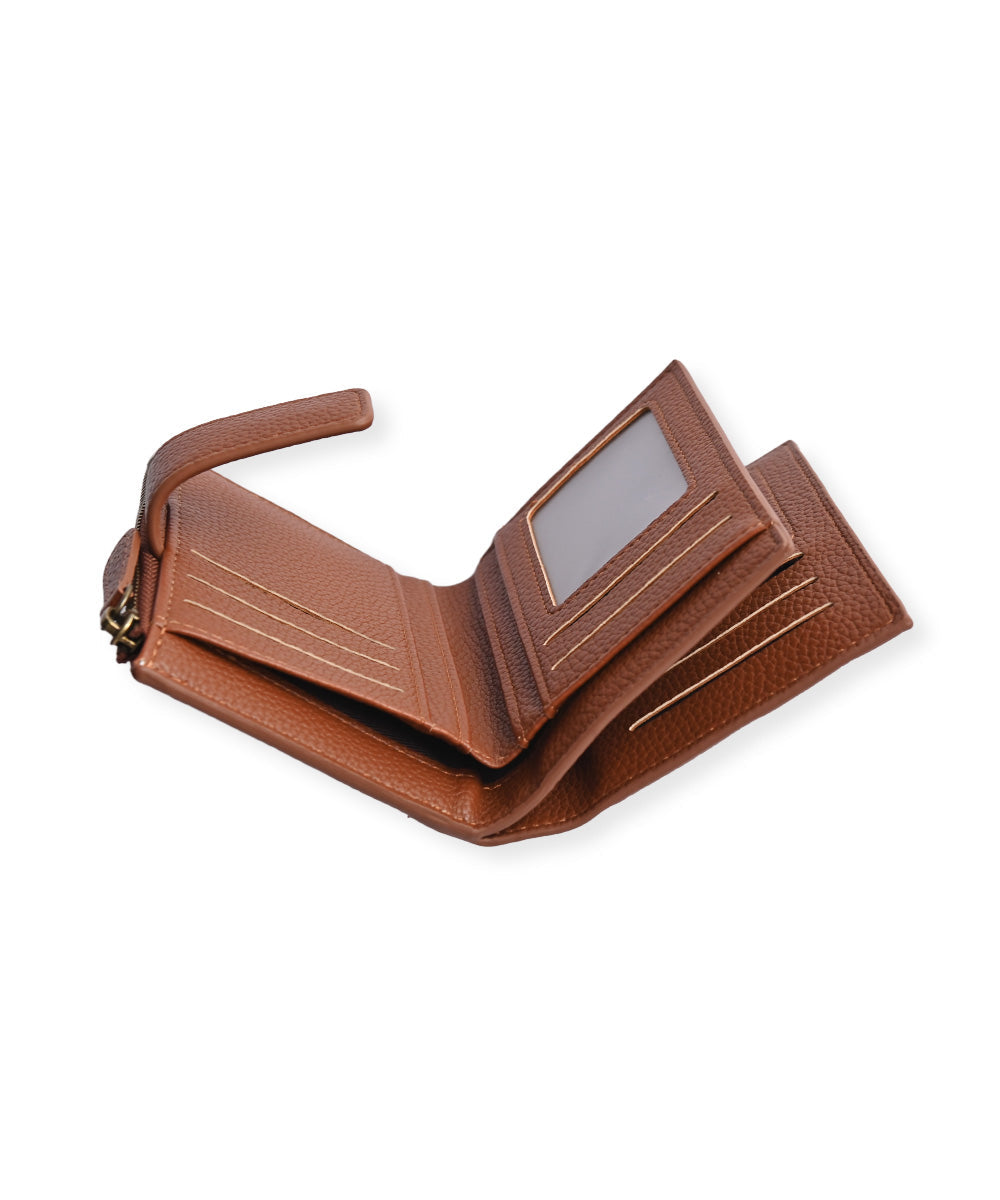 FAUX LEATHER FOLD WALLET