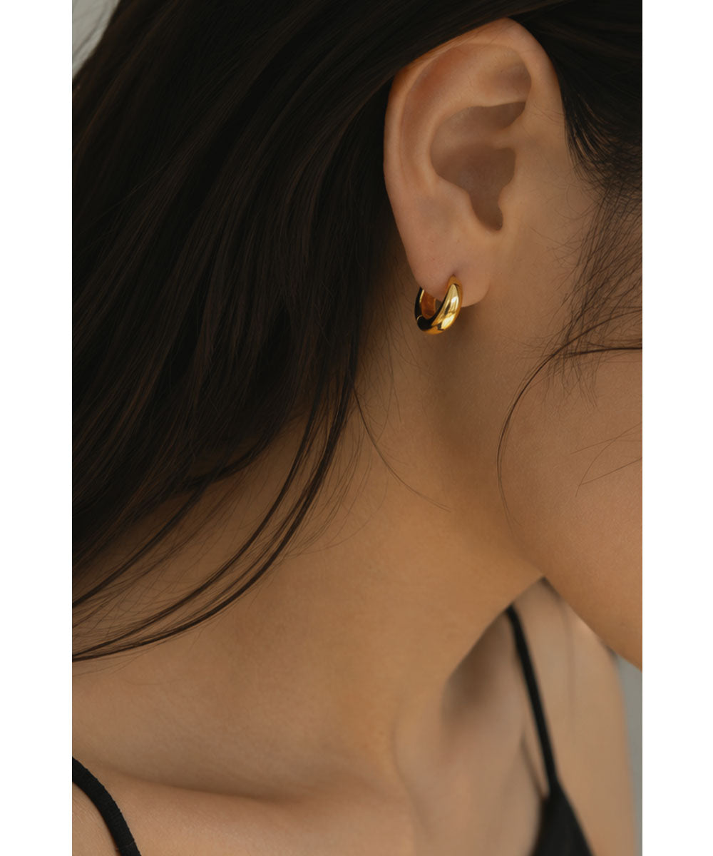 STAINLESS]3D MINI HOOP PIERCE