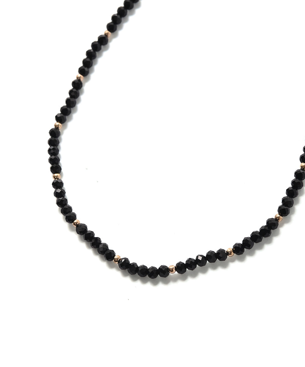 BLACK ONYX BEADS NECKLACE