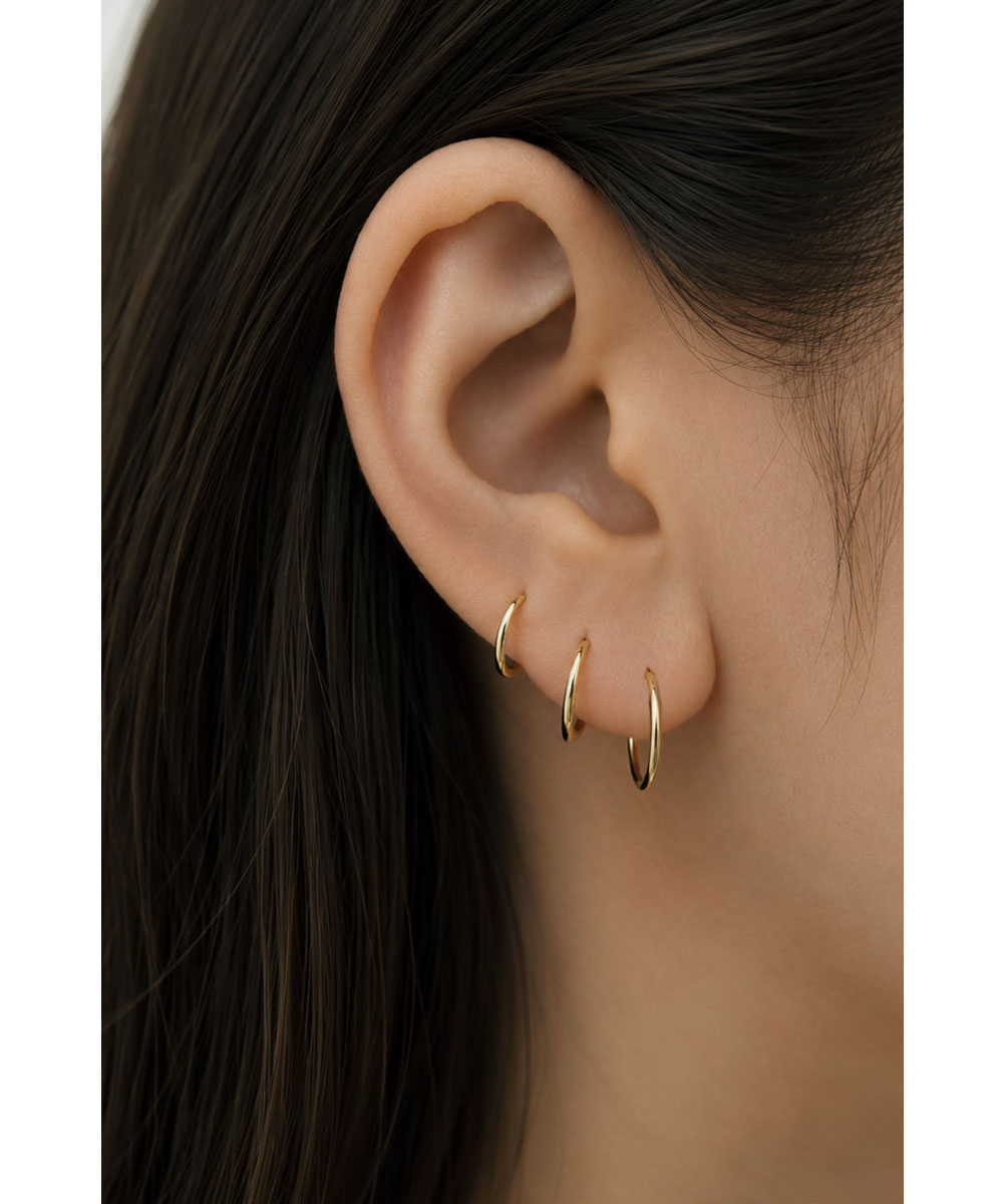 STAINLESS]18G BASIC HOOP PIERCE